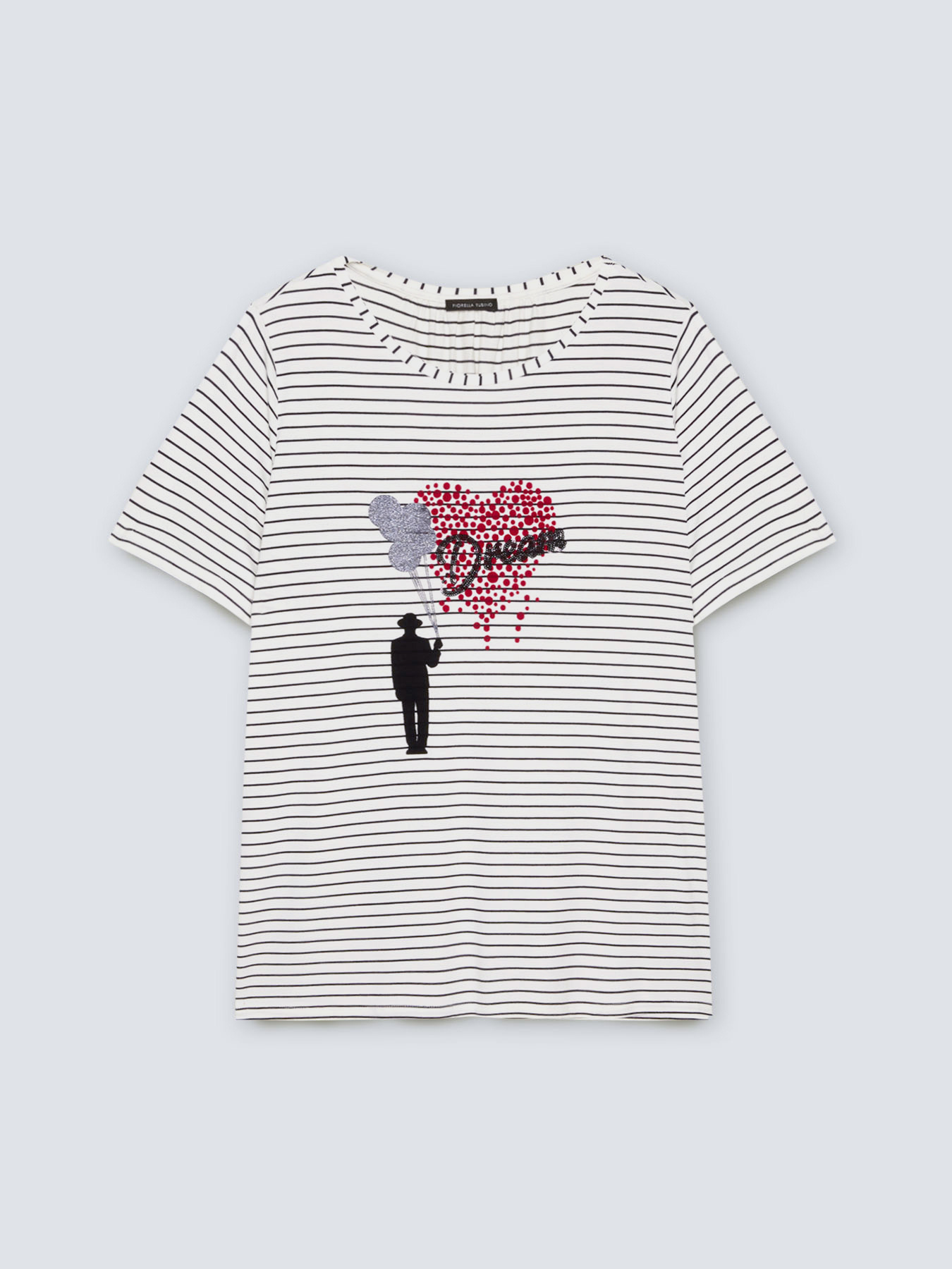 Zimmer-T-Shirt mit Druck und Stickerei image number 4