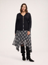 Cardigan en tricot fin avec applications m&eacute;talliques image number 2