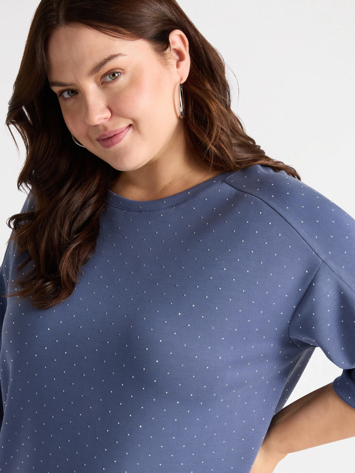 Sweatshirt with rhinestones image number 2