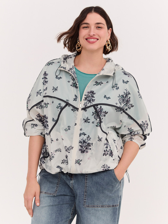 Bomber con estampado floral