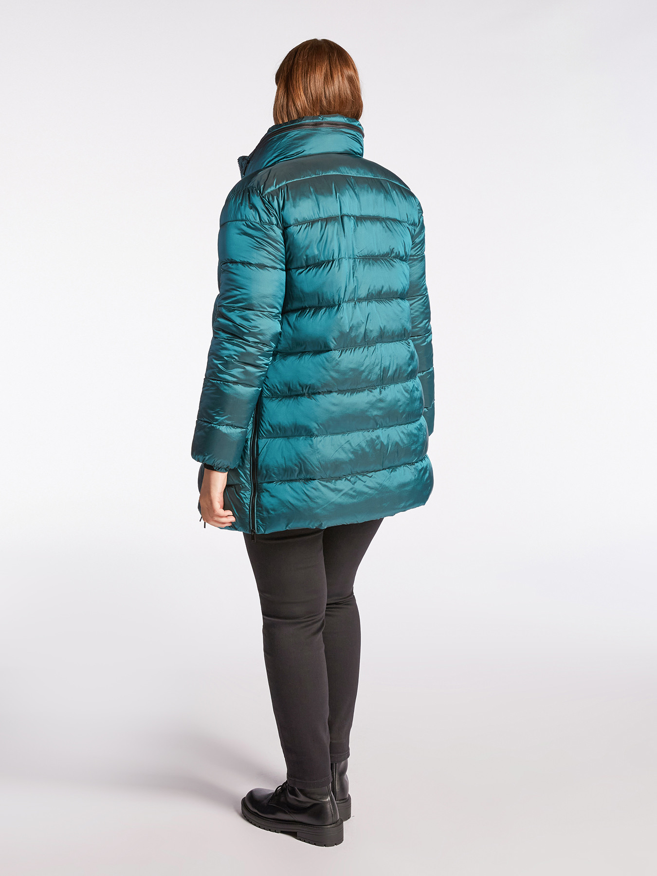 Iridescent nylon down jacket image number 1