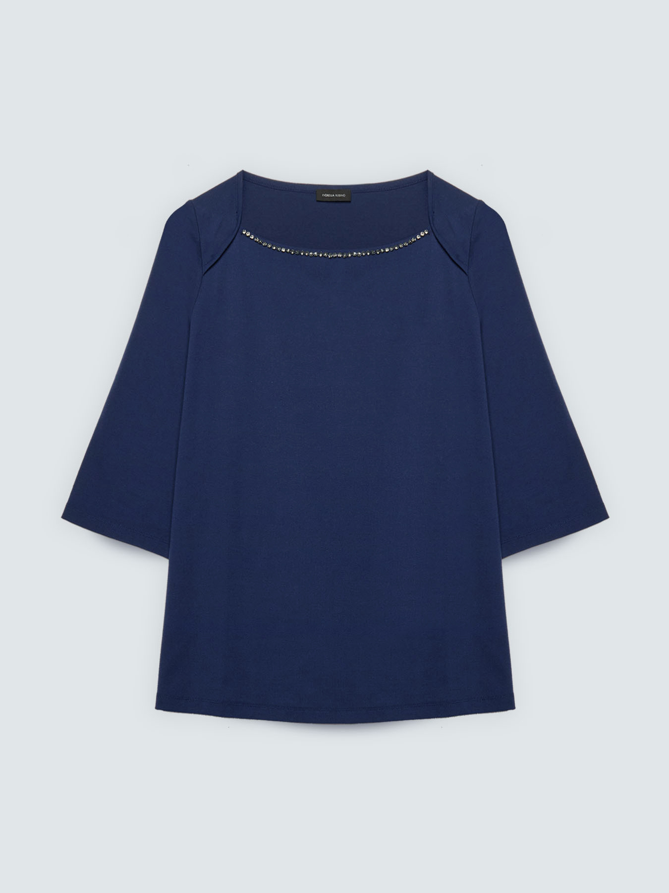 Jersey t-shirt with jewel appliqu&eacute;s image number 4