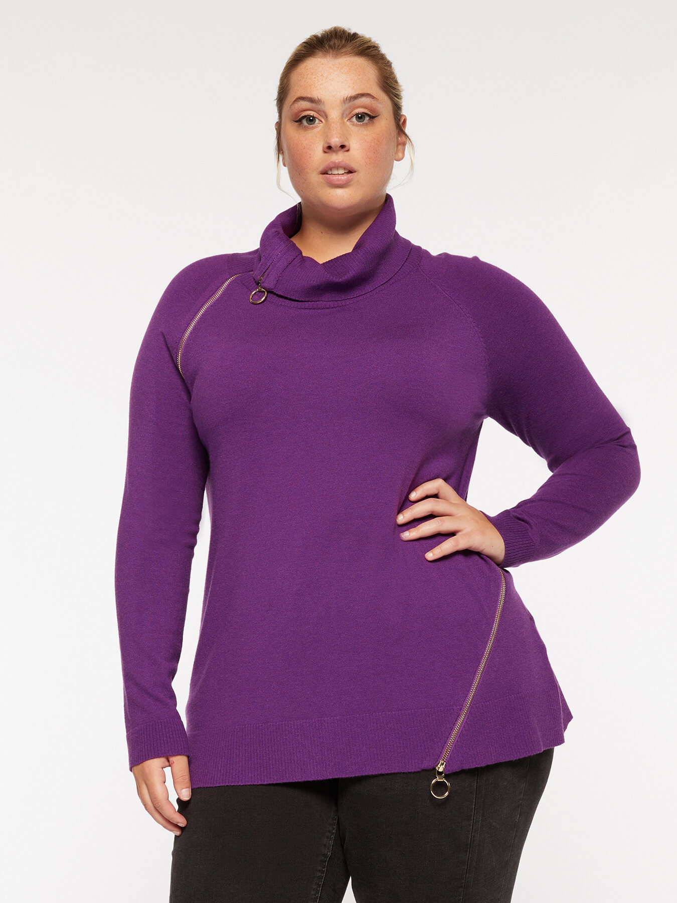 Sweater with side zips image number 0
