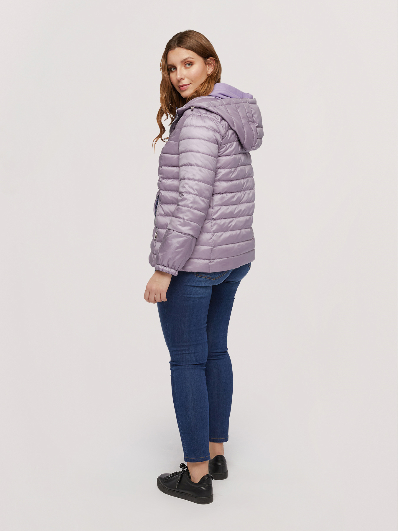 Down jacket with removable sleeves image number 1