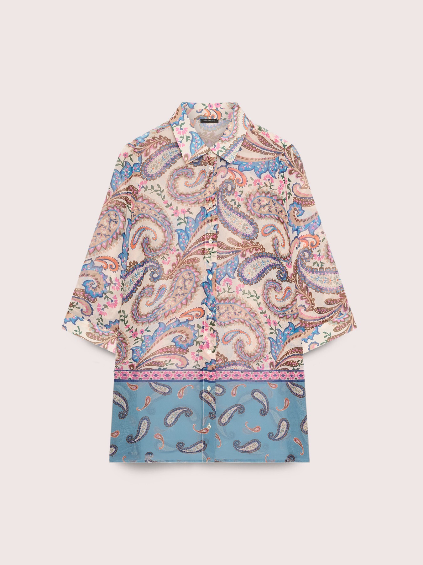 Georgette shirt with print image number 4