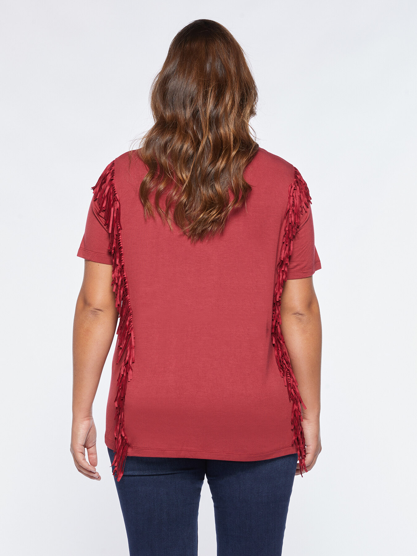 Camiseta con flecos laterales image number 1