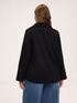 High-collar cape in wool-blend fabric image number 1