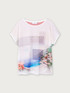 T-shirt con stampa e righe image number 3