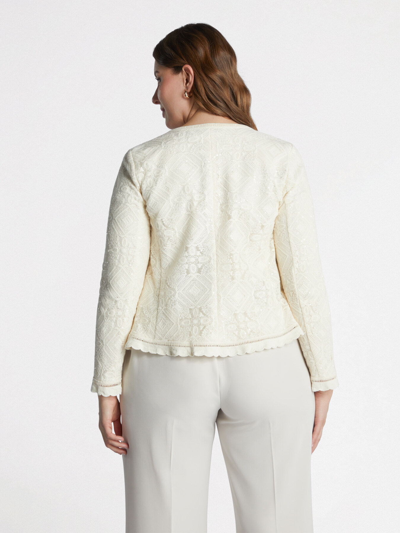 Short macram&eacute; lace jacket image number 2