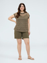 Bermuda shorts with elasticated waist image number 0