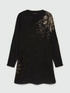 Long sweater with snow flake embroidery image number 5