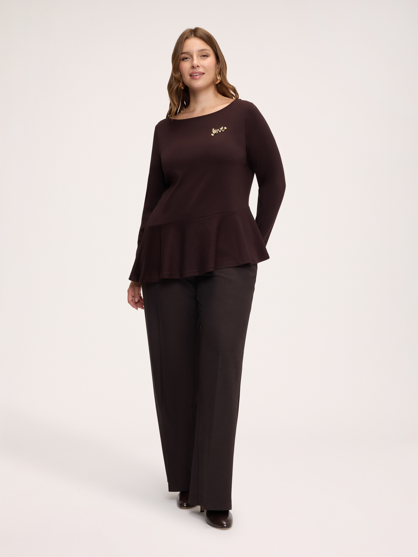 Sweatshirt with ruffled hem image number 2