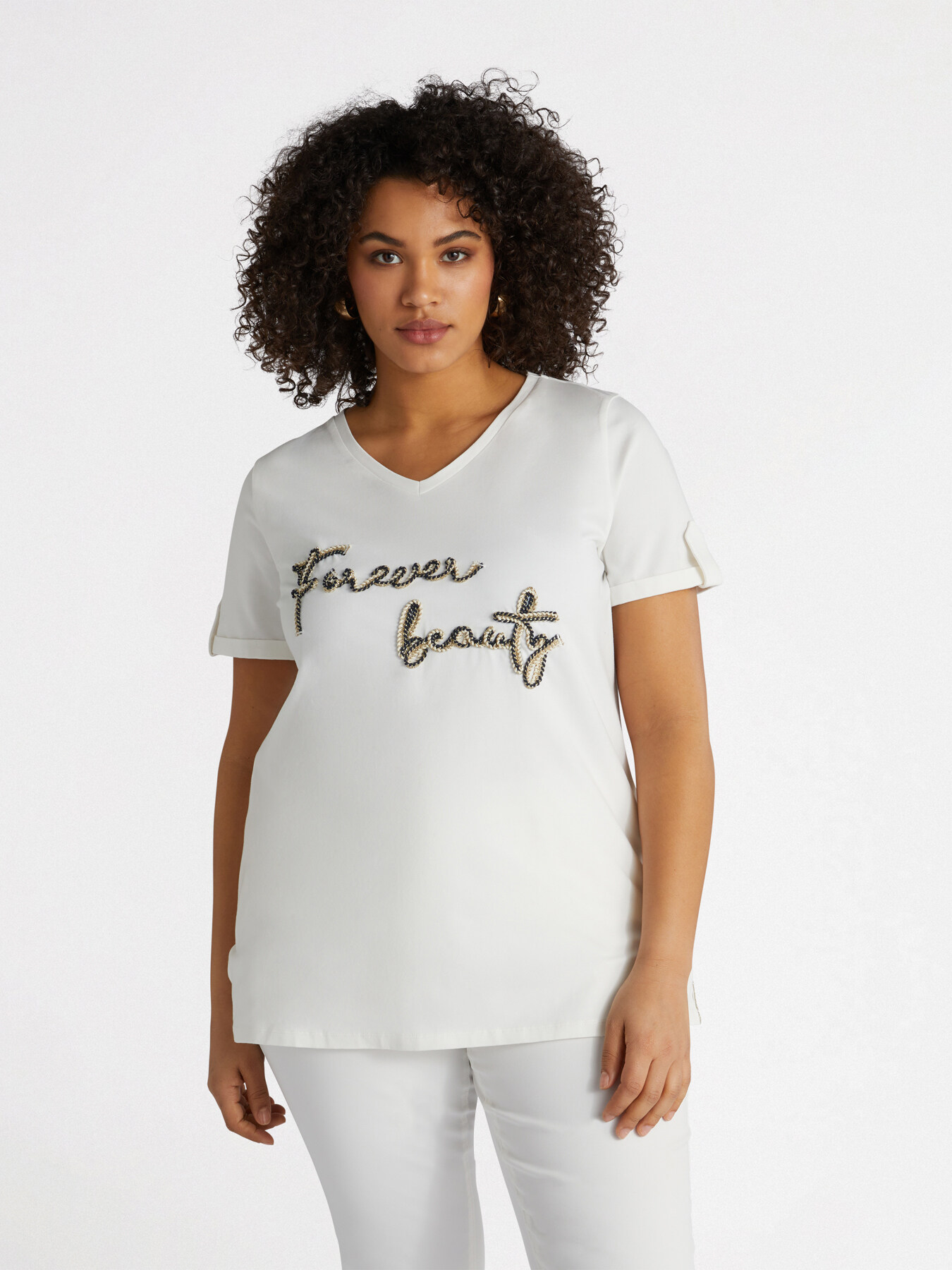 Camiseta con texto en cuerda image number 2