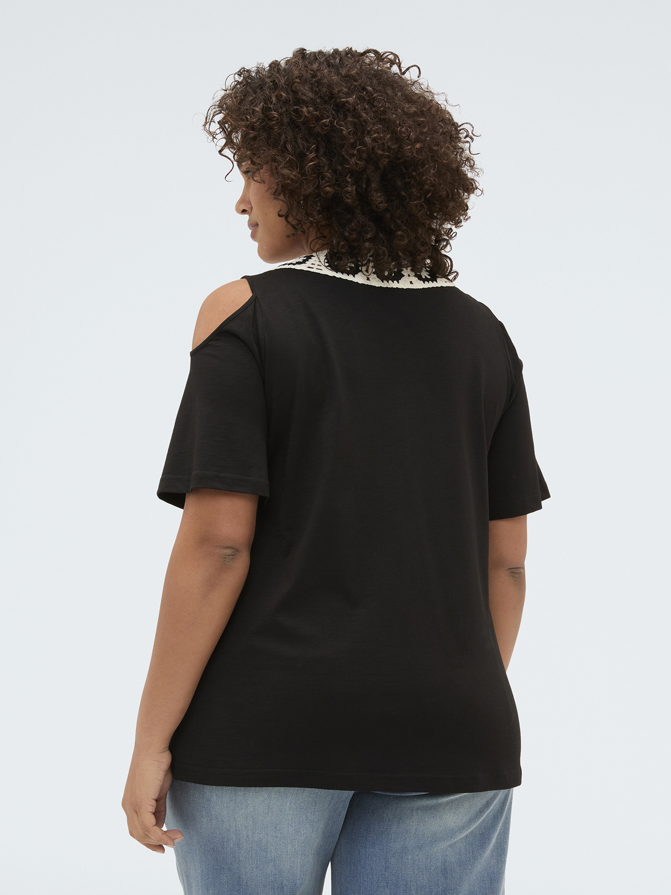 Modal jersey T-shirt with V-neck image number 1