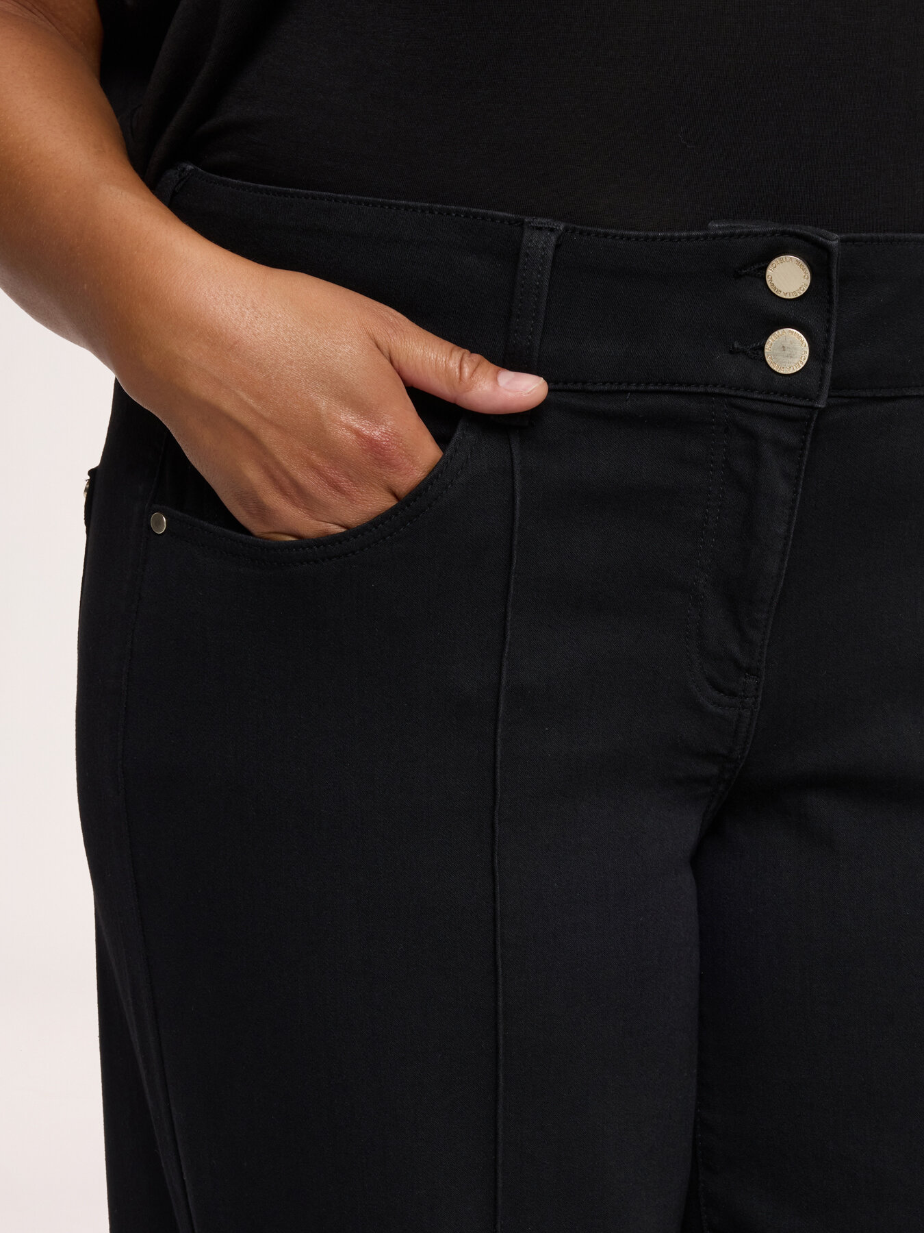 Jeans Wide Leg lavaggio black image number 3