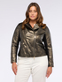 Biker jacket with stretch fabric inserts image number 2