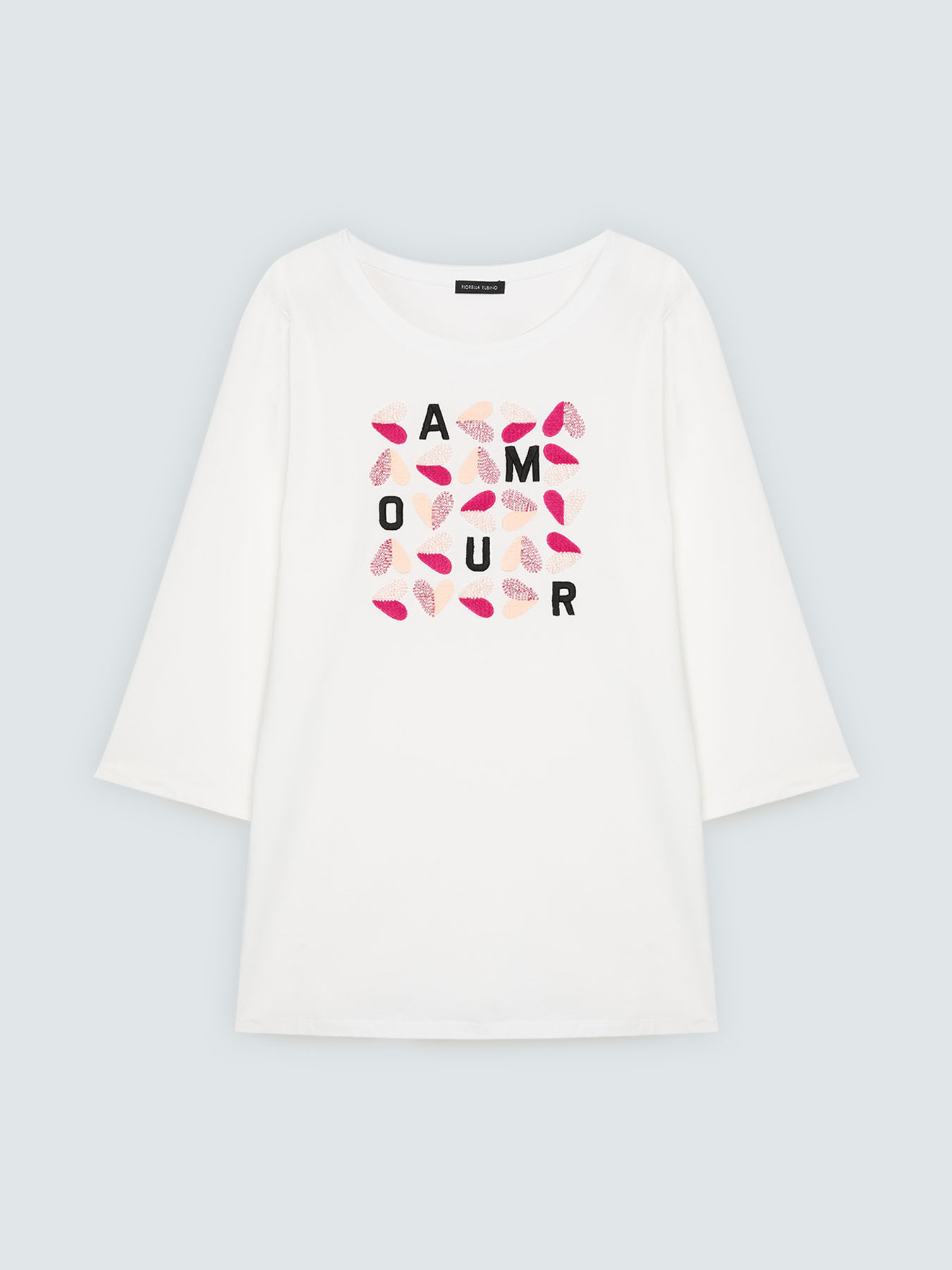 T-shirt en coton avec inscription AMOUR image number 4