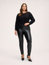 Boat neck sweater in viscose blend image number 2