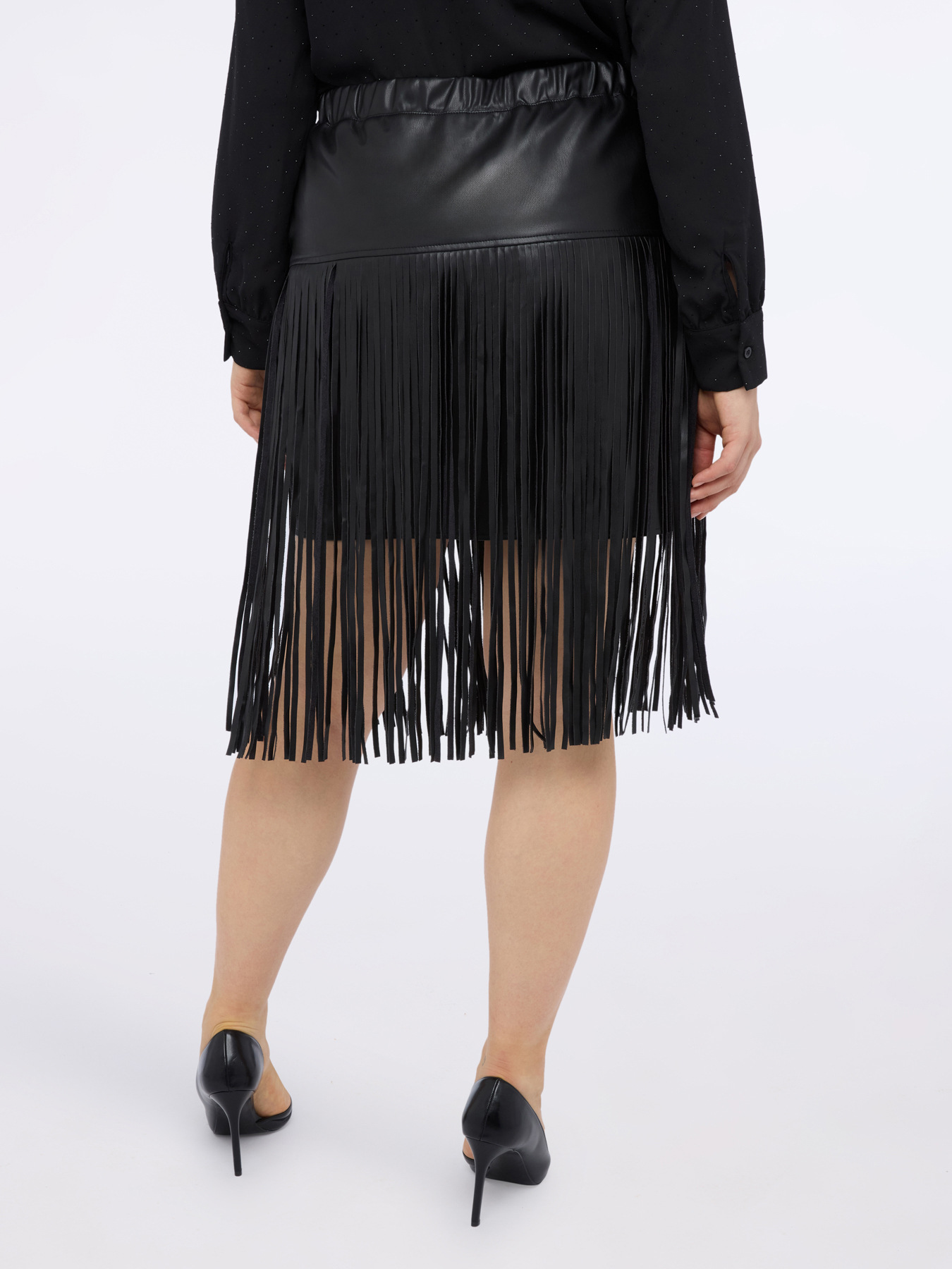 Tube skirt with maxi fringes image number 3
