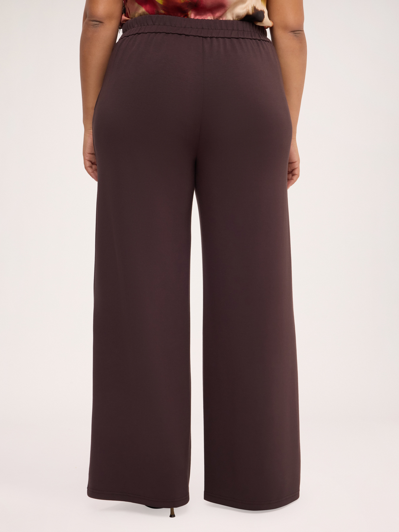 Wide leg trousers in scuba fabric image number 1