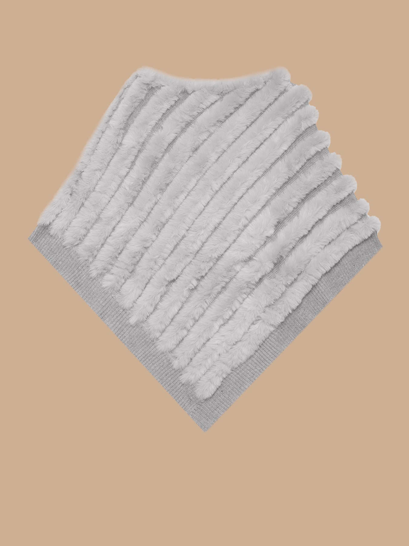 Mantella in pelliccia sintetica e tricot image number 3