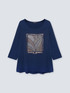 T-shirt with print and appliqu&eacute;s image number 3