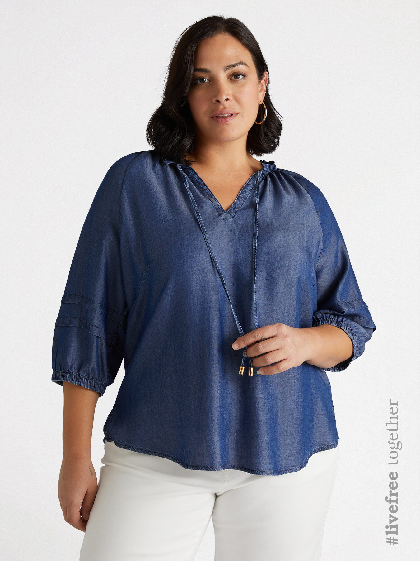 Blusa con fibras de TENCEL image number 0