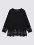 Sweatshirt with lace inserts image number 4
