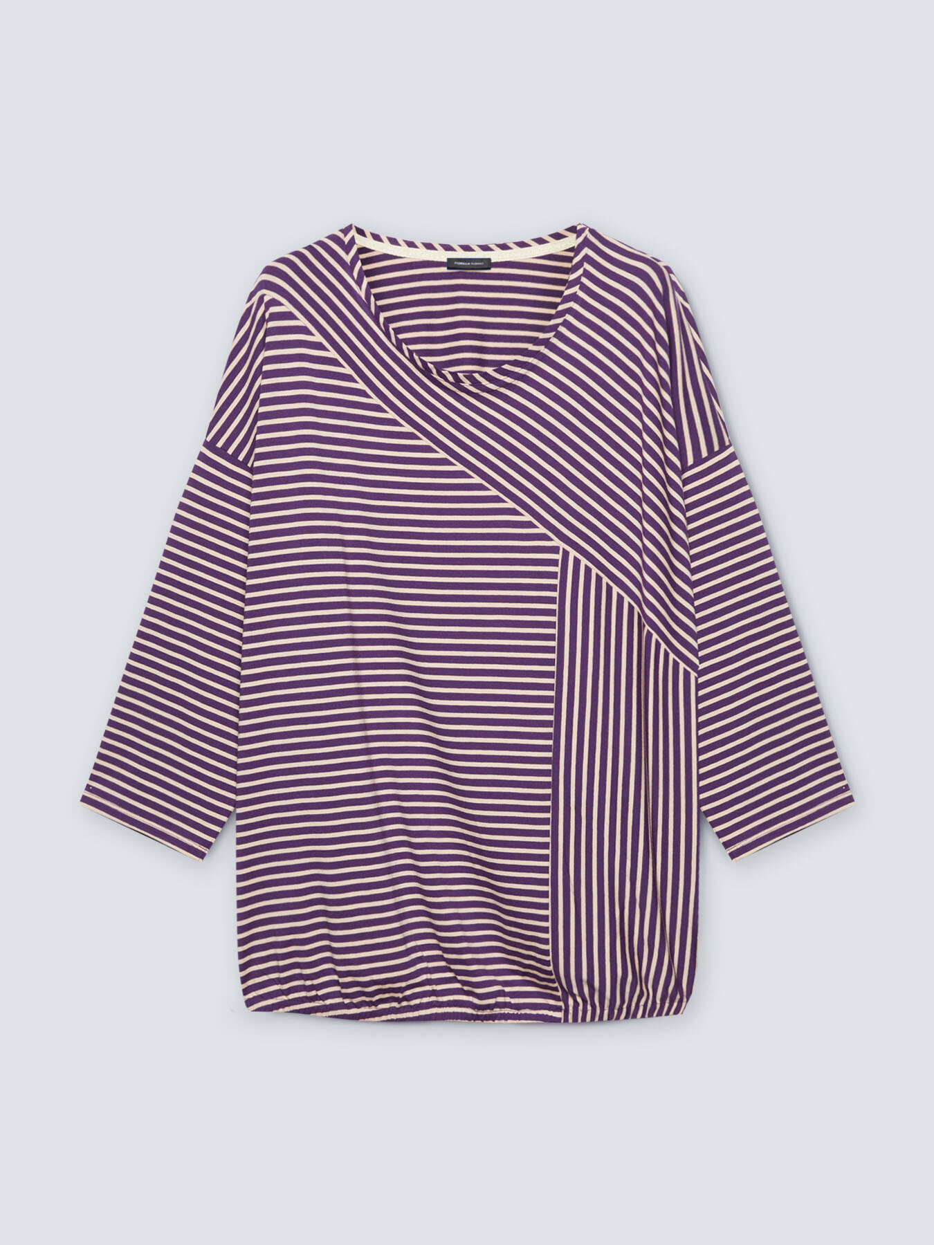 T-shirt con mix di righe image number 3