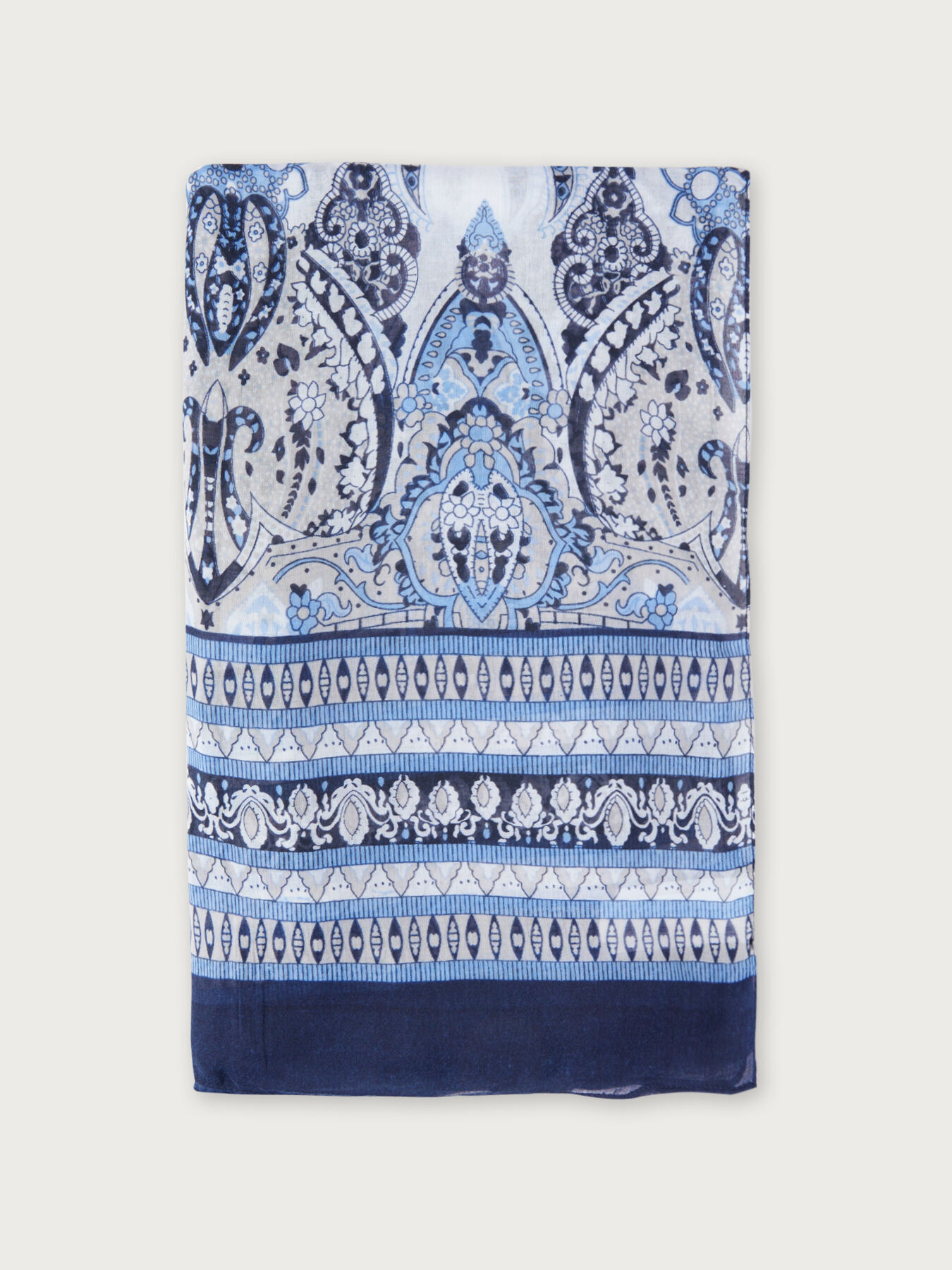 Scarf with ethnic print image number 0