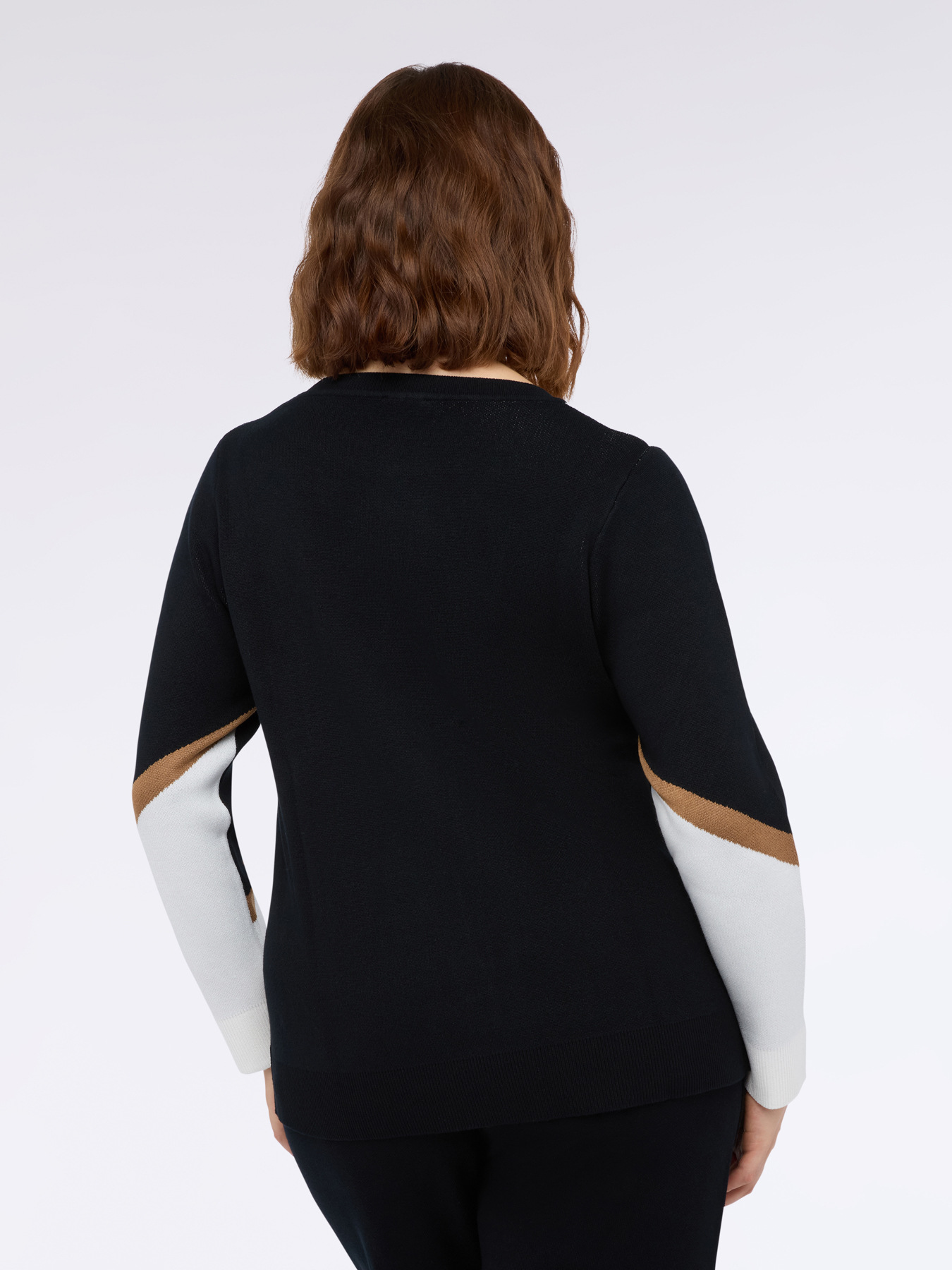 Maglia girocollo color block image number 2