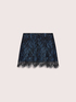 Denim mini skirt with lace image number 4