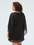 Georgette dress with maxi kimono sleeves image number 3