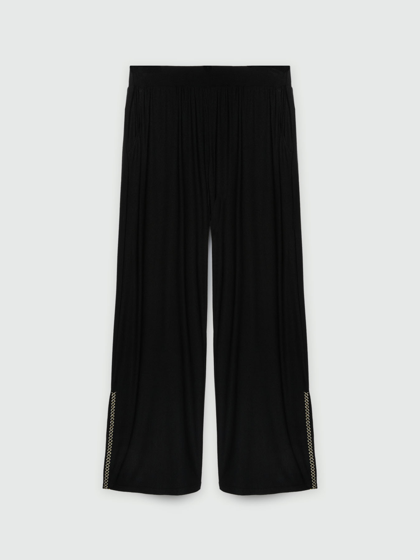 Cr&ecirc;pe jersey trousers image number 4