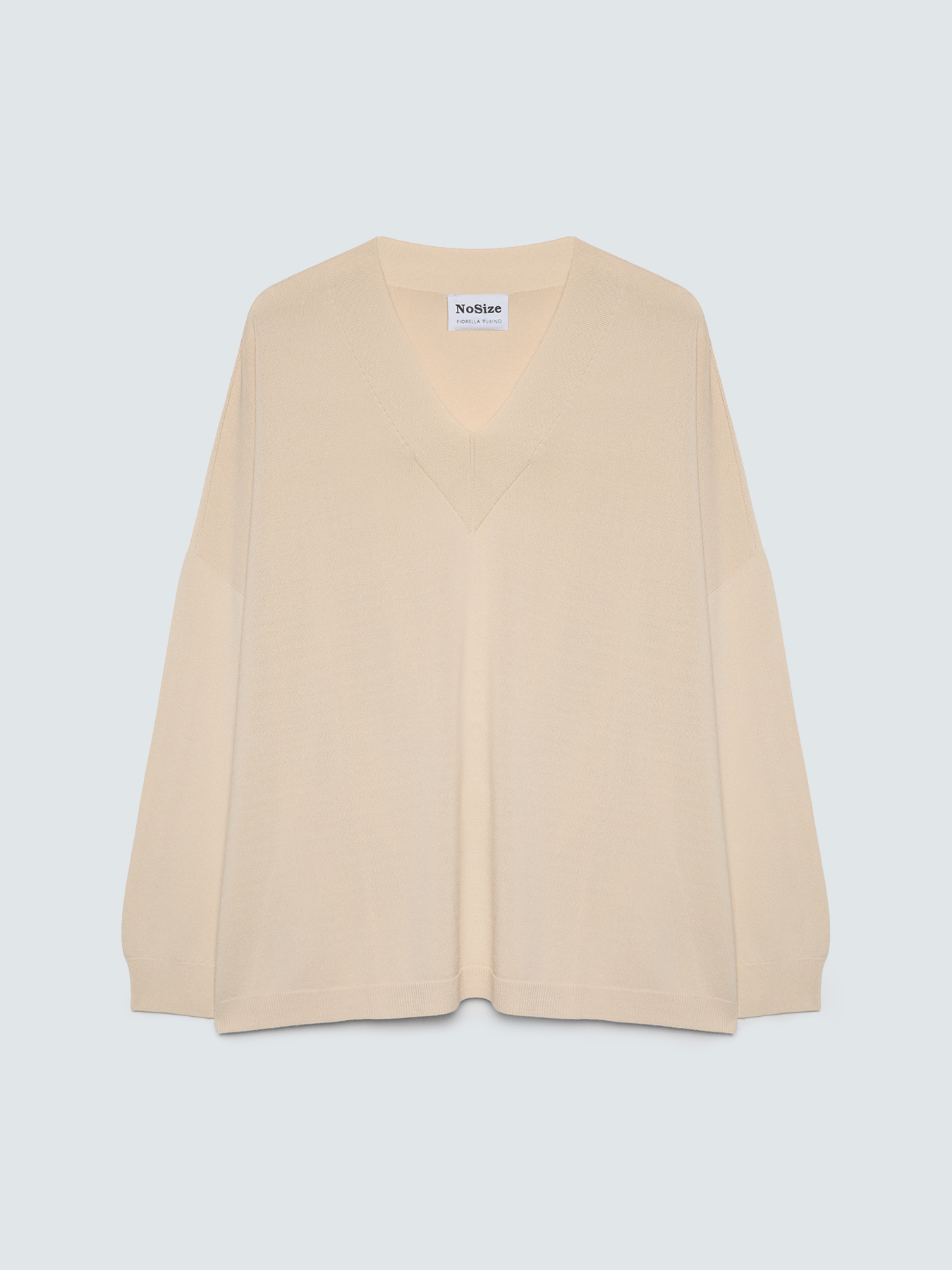 Fine knit V-neck sweater image number 4