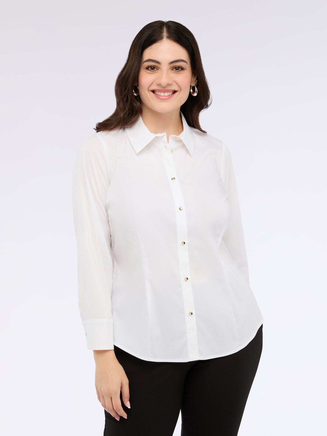 Stretch cotton shirt image number 0