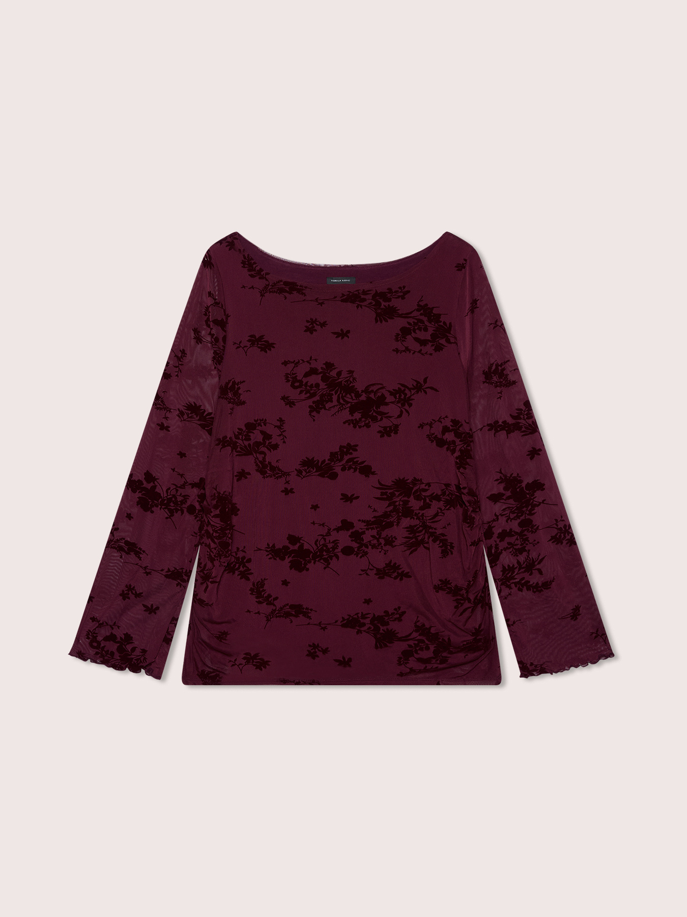 T-shirt en tulle avec broderie flock image number 0
