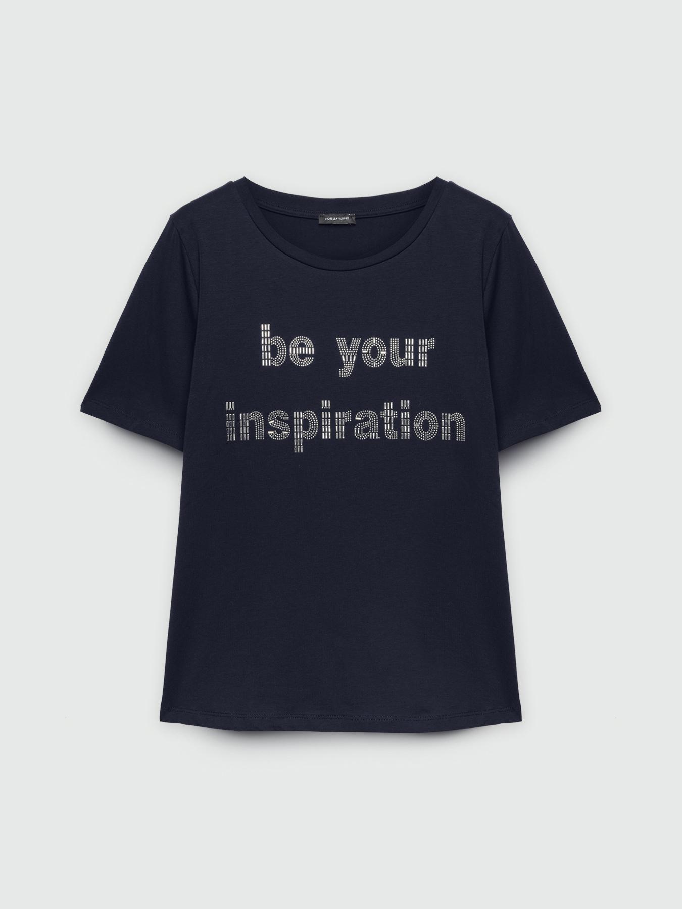 T-Shirt mit Schriftzug aus Nieten image number 4