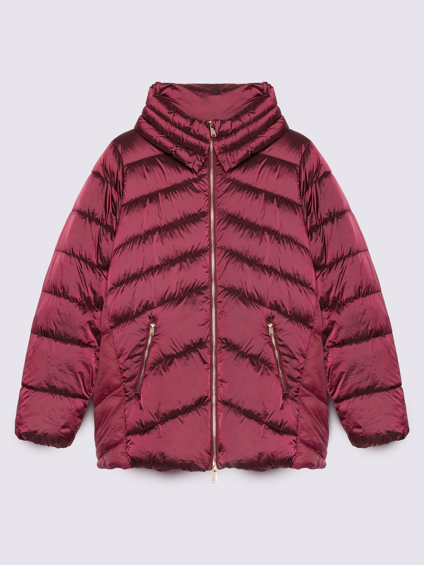 Down jacket with high collar image number 4