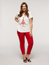 Basic red skinny trousers image number 0