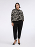 Crew neck sweater with floral print image number 0