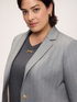 Pinstripe blazer with golden buttons image number 3