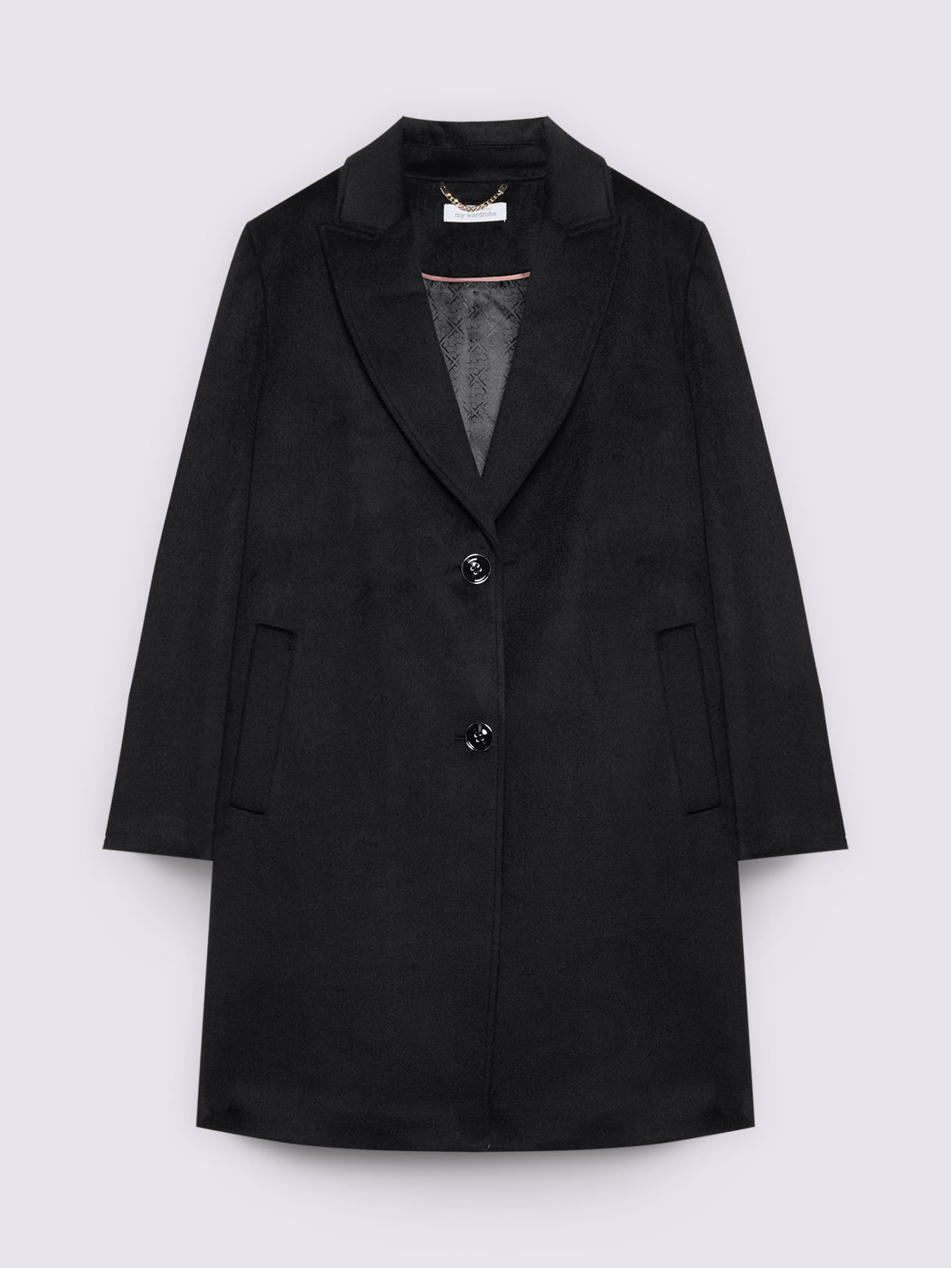 Cappotto lungo misto lana con bottoni image number 4