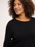 Viscose blend sweater with boat neckline image number 3