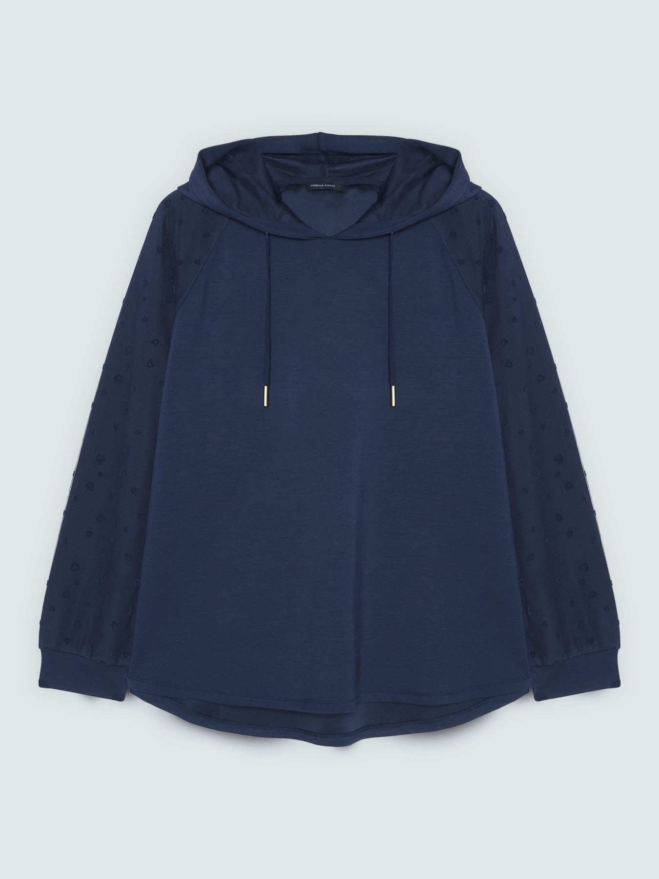 Felpa con cappuccio con maniche a cuoricini image number 4