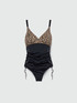 Maillot de bain une pi&egrave;ce gainant le ventre &agrave; pois image number 8