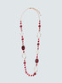 Long necklace with beads and rings image number 1