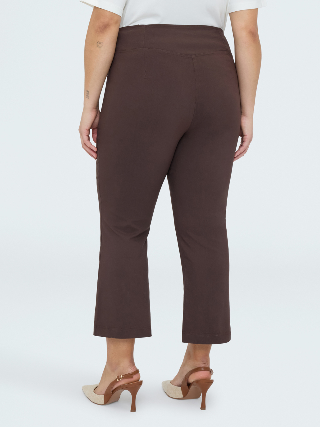 Kick Flare Pants with asymmetrical elastic waistband image number 1