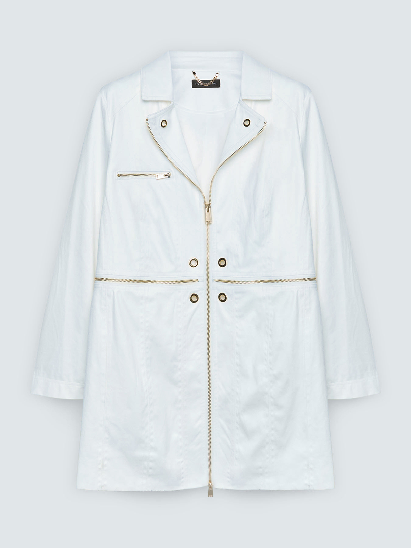 Cappotto soft touch con zip decorative image number 4