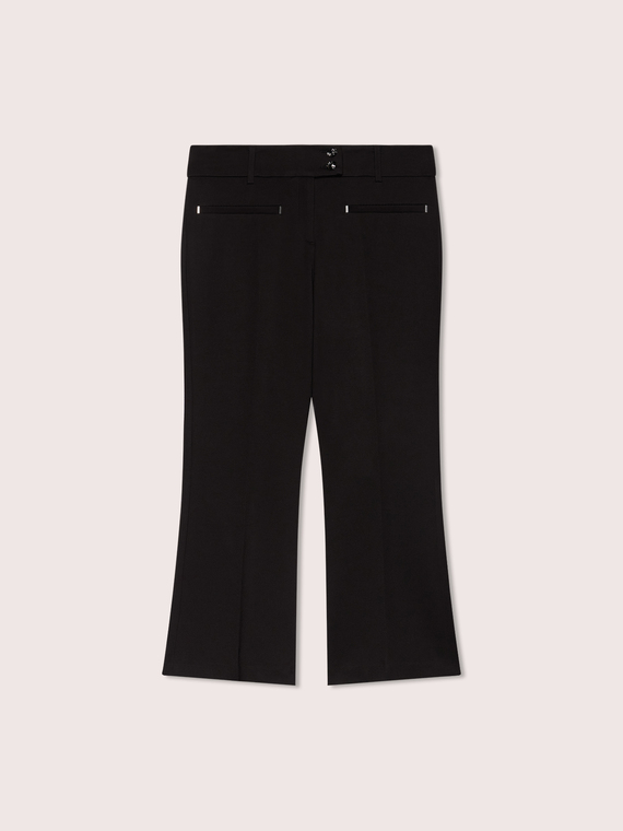 Kick-Flare-Hose aus Milano-Strick